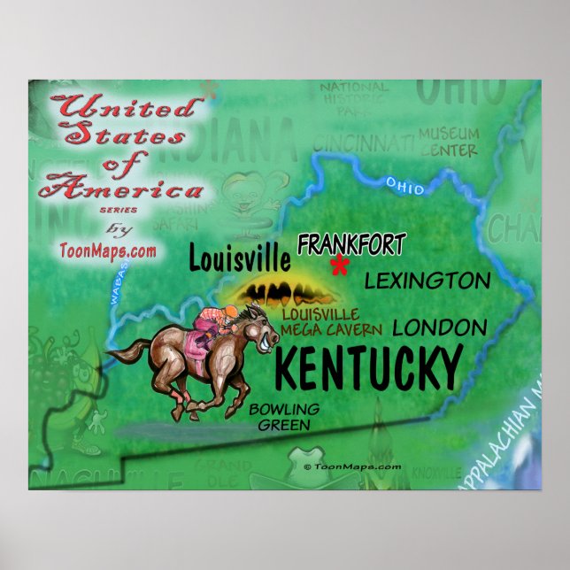 Póster Kentucky USA (Frente)