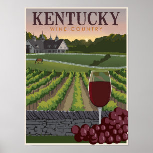 Póster Kentucky wine country