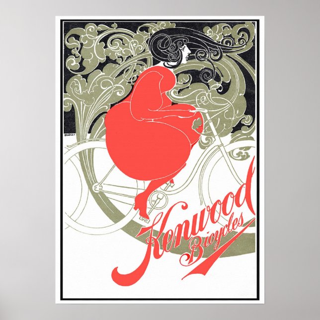 Póster Kenwood Bicycles Poster Art Nouveau (Frente)