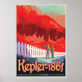 Póster Kepler-186 f - Donde la hierba es siempre más roja