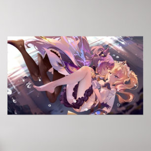 Póster Keqing y Barbara Genshin Impact