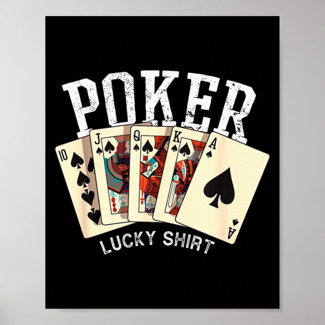 Póster Ker Lucky Shirt Ker Player Gambling Funny Ker  (Frente)