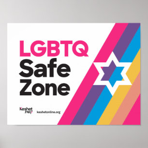 Póster Keshet Poster de zona segura LGBTQ