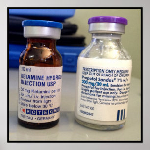 Póster Ketamine and Propofol Vials Poster