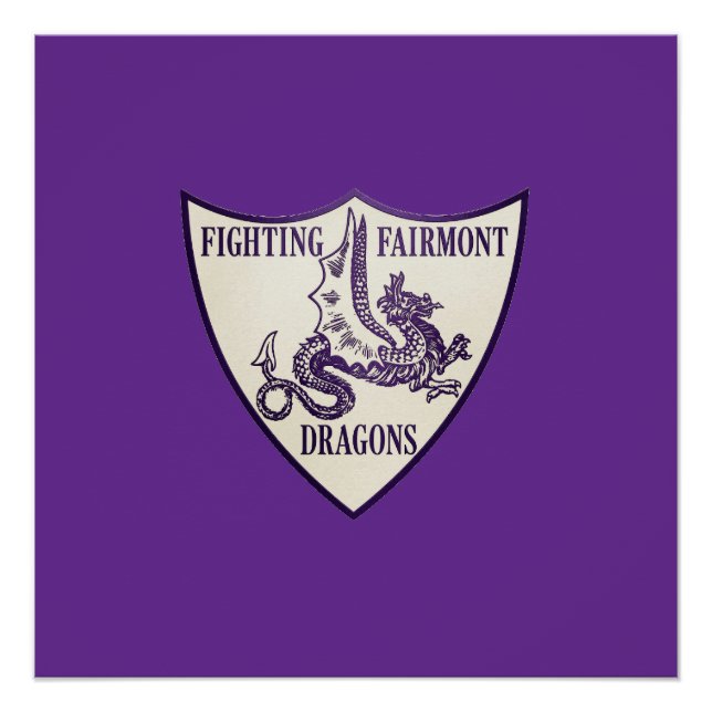Póster Kettering, Ohio Fighting Fairmont Dragons Logo (Anverso)