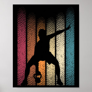 Póster Kettlebell Retro Workout Power Bodybuilder