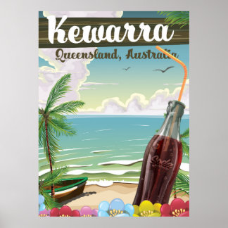 Póster Kewarra Beach Australia poster de viajes vintage