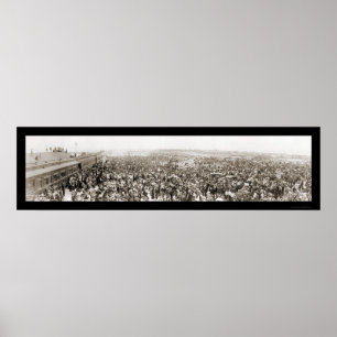 Póster Key West FL 1st Train Photo 1912