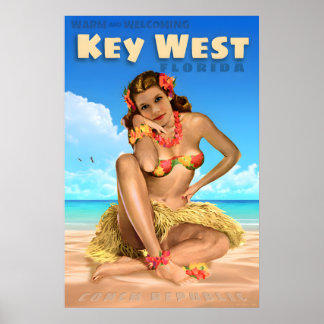 Póster Key West Florida Travel Poster Sea Eagle Angourie