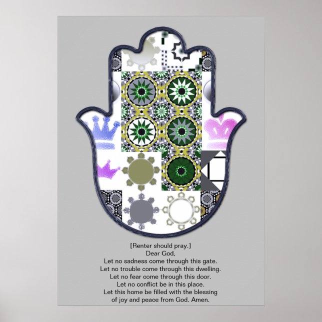 Póster Khamsa Hand Poster Design 1 Renter (Frente)