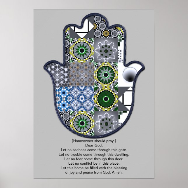 Póster Khamsa Hand Poster Design 2 Owner Upscale (Frente)