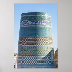 Póster Khiva, Uzbekistán - Minarete inacabado Kalta Minor