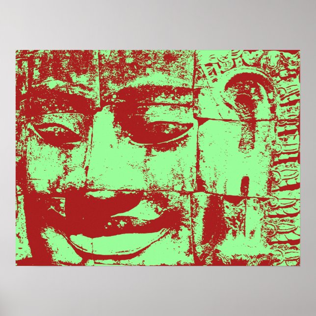 Póster Khmer Stone Face ... Bayon Temple, Cambodia (Frente)