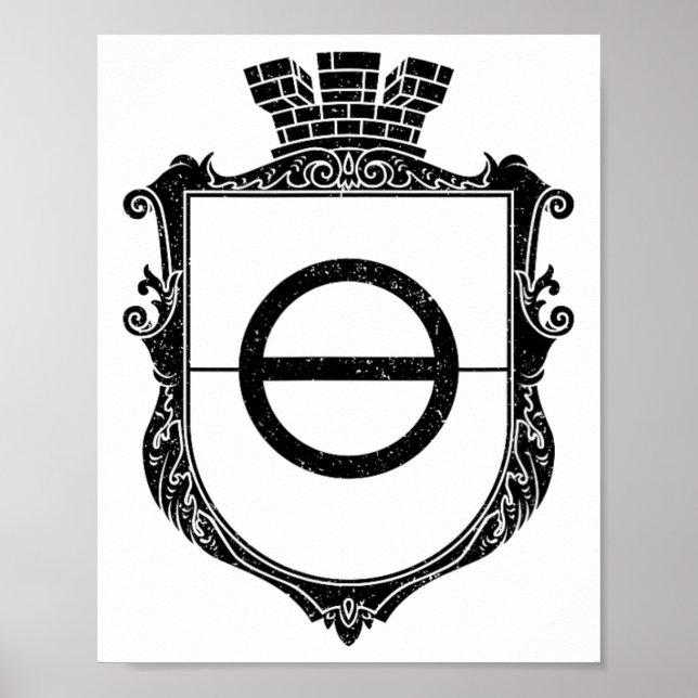 Póster Khmut Ukraine Arms Flag Donetsk Oblast  (Frente)