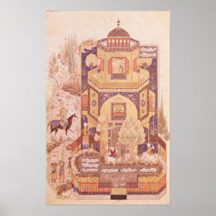 Póster Khusrau delante del palacio de Shirin
