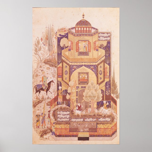 Póster Khusrau frente al Palacio de Shirin (Frente)