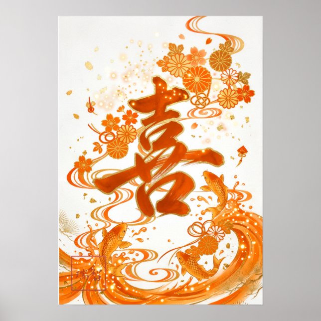 Póster Ki: Elegant Calligraphy "Joy" Art260020005 (Frente)