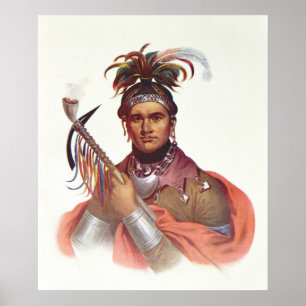Póster Ki-En-Twog-KY o "Complanter", un jefe del Seneca
