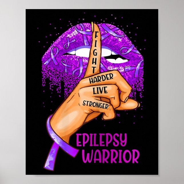 Póster Ki Support Epilepsy Awareness Costume Lips Ribbon  (Frente)