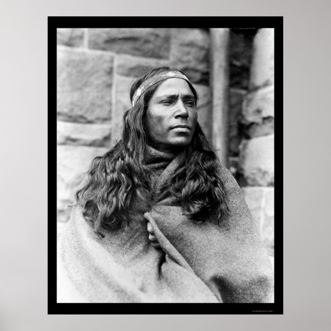 Póster Kickapoo, hombre de medicina india 1917 (Frente)