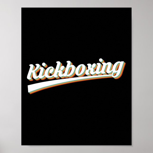 Póster Kickboxer de kickboxing retro vintage (Frente)