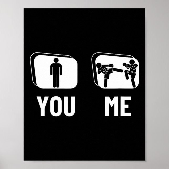 Póster Kickboxer Proud Funny Men Kickboxing  (Frente)