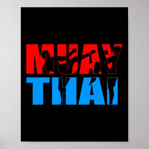 Póster Kickboxing Artes Marciales Boxeo Tailandés Muay Th