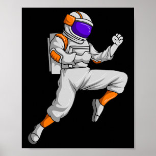 Póster Kickboxing Astronauta Kickboxer Espacio Exterior K