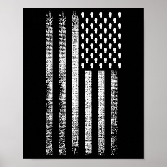Póster Kickboxing Bandera Americana  (Frente)