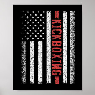 Póster Kickboxing Bandera Americana 4 De Julio Kickboxer