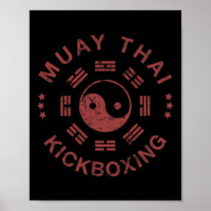 Póster Kickboxing de Muay Thai de Artes Marciales Mixtas