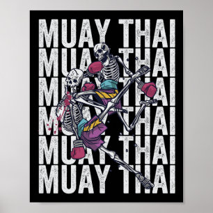 Póster Kickboxing de Muay Thai, Esqueletos de Muay Thai,