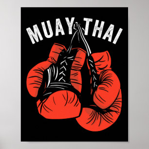 Póster Kickboxing de Muay Thai, Guantes de Muay Thai, Mua