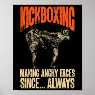 Póster Kickboxing donde tus pies también obtienen un cint