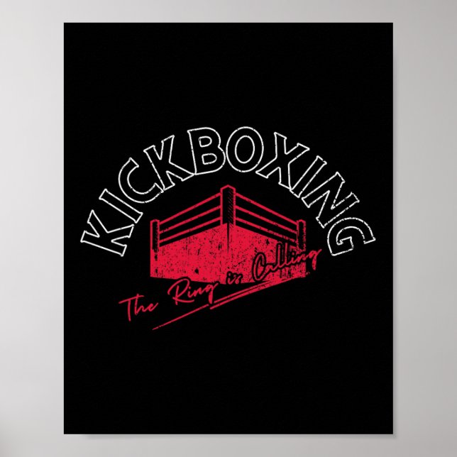 Póster Kickboxing El ring está llamando  (Frente)