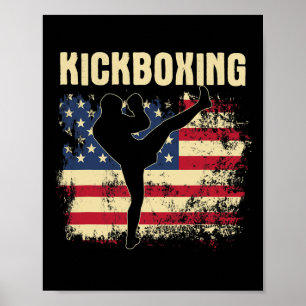 Póster Kickboxing - Entrenador de Artes Marciales Mixtas 