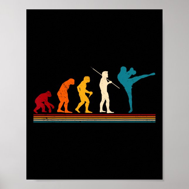 Póster Kickboxing Evolution Kickboxer Karate Boxing Mma (Frente)