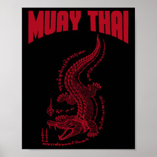 Póster Kickboxing genial de Muay Thai para hombres