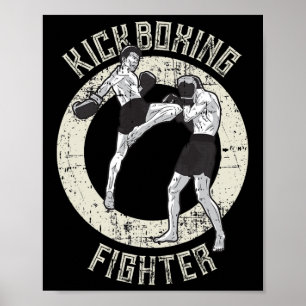 Póster Kickboxing Kickboxer Artes Marciales Cool Mma Figh