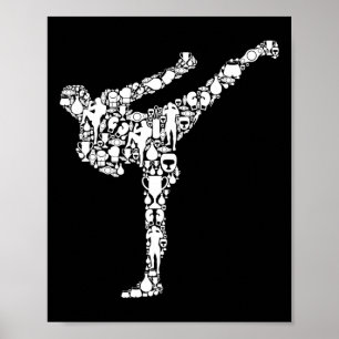 Póster Kickboxing Kickboxer Karate Chicos Niños Hombres