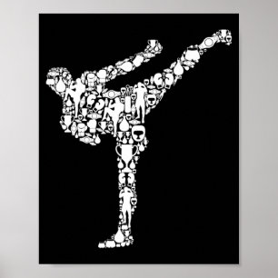 Póster Kickboxing Kickboxer Karate Chicos Niños Hombres L