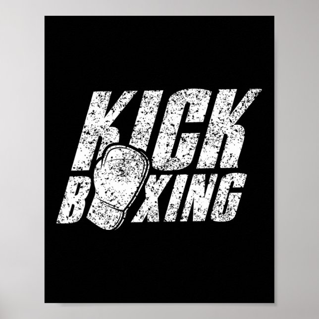 Póster Kickboxing Kickboxer Kickbox Boxeo de Contacto Art (Frente)