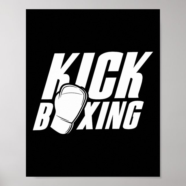 Póster Kickboxing Kickboxer Kickbox Boxeo de Contacto Art (Frente)
