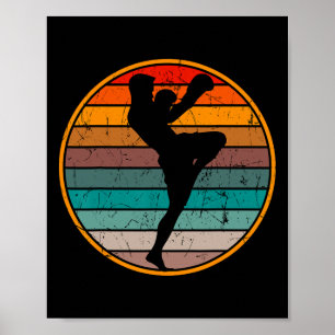 Póster Kickboxing Kickboxer Muay Thai Karate Boxeo Mma