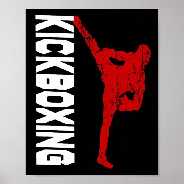 Póster Kickboxing Kickboxing Martial Arts Sparring Boxing (Frente)