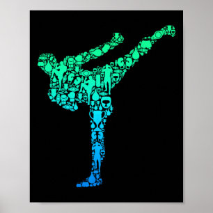 Póster Kickboxing Kickboxing Taekwondo Karate Niños