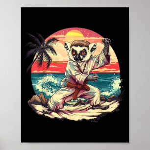Póster Kickboxing Lémur Artes Marciales Karate Jiu-Jitsu