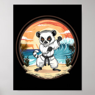 Póster Kickboxing Lémur Artes Marciales Karate Jiu-Jitsu