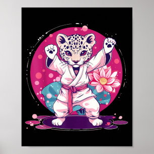 Póster Kickboxing Leopardo Taekwondo Karate MMA Artes Mar
