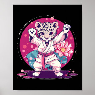 Póster Kickboxing Leopardo Taekwondo Karate Mma Artes Mar